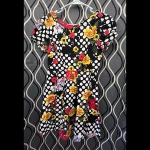 ModCloth Polka Dot and Floral Dress